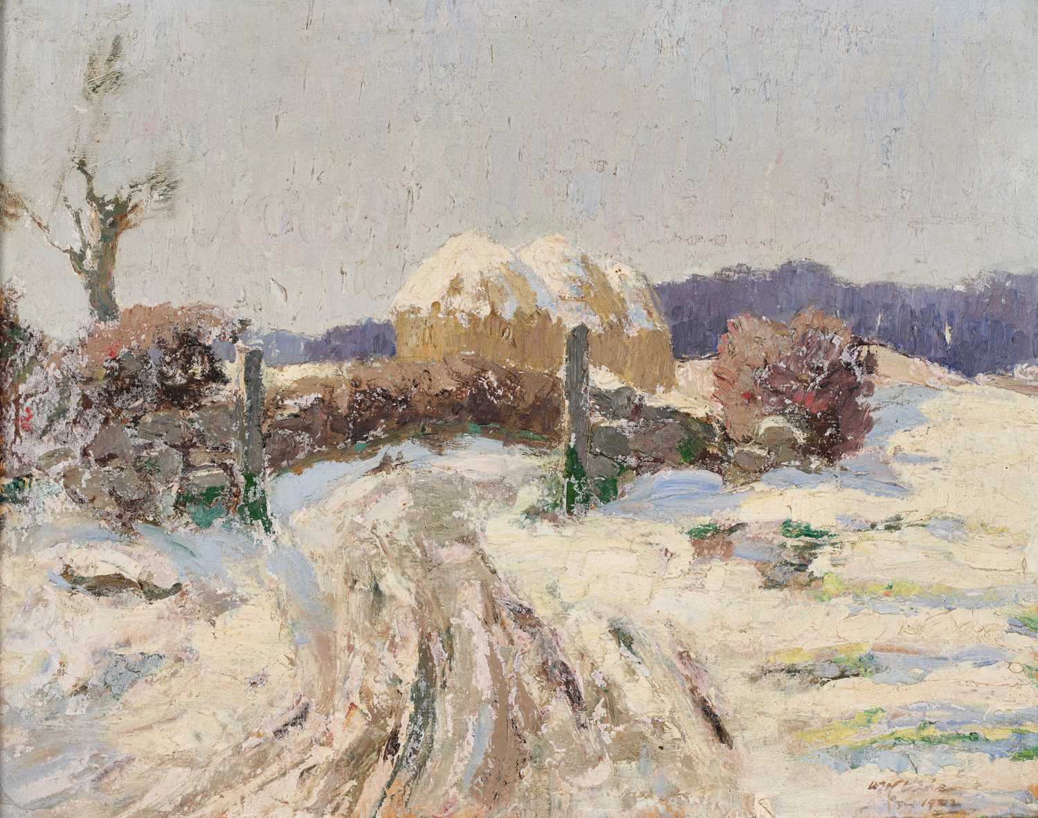 Lot 1057 - William Hannah Clarke (1882-1924) "Farm track"...