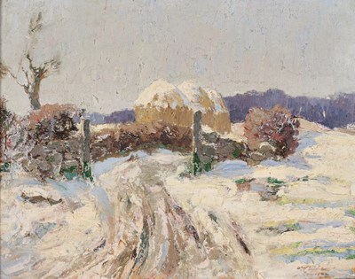 Lot 1057 - William Hannah Clarke (1882-1924) "Farm track"...