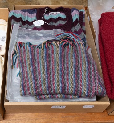 Lot 1144 - Brora Cashmere Knitware, comprising a chevron...