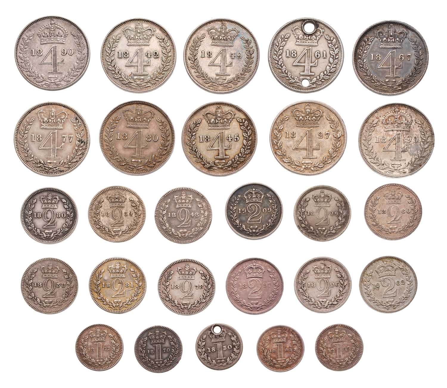 Lot 82 - Assorted Maundy Oddments, comprising: George...