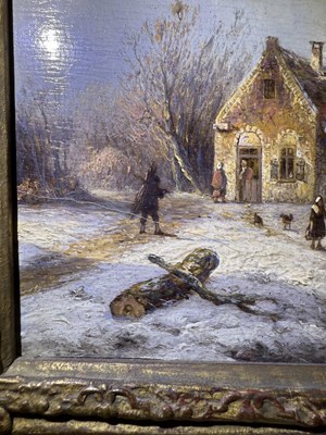 Lot 1077 - Andreas Schelfhout (1787-1870) Dutch Snowbound...
