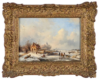 Lot 1077 - Andreas Schelfhout (1787-1870) Dutch Snowbound...