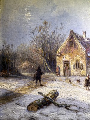 Lot 1077 - Andreas Schelfhout (1787-1870) Dutch Snowbound...