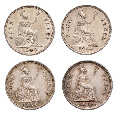 Lot 46 - Four High-Grade Groats, comprising William IV,...