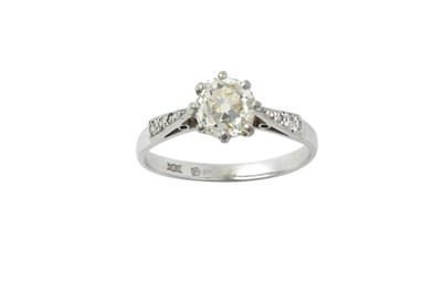 Lot 2268 - A Platinum Diamond Solitaire Ring the old cut...