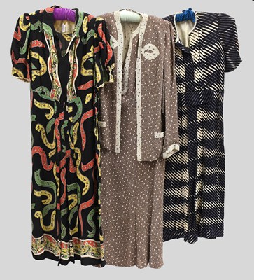 Lot 2027 - Circa 1940s Ladies Costume, comprising a black...