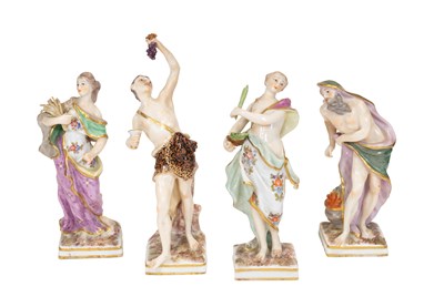 Lot 144 - A Set of Four Vienna Porcelain Figures, 19th...