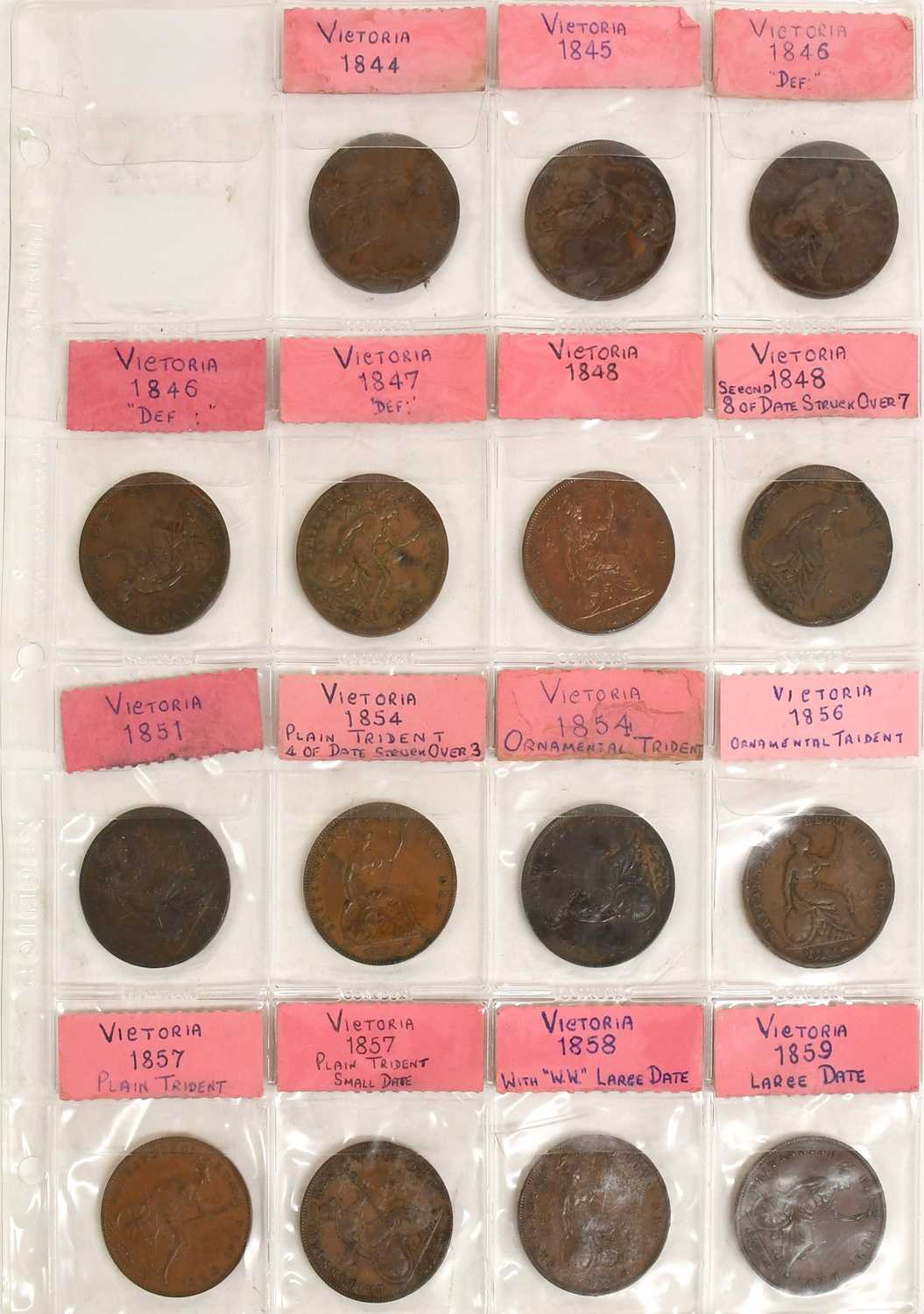 Lot 60 - Assorted Victoria 'Young Head' Pennies, 15 in...