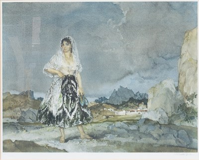 Lot 1024 - Sir W. Russell Flint RA (1880-1969) "Rosalba" "...