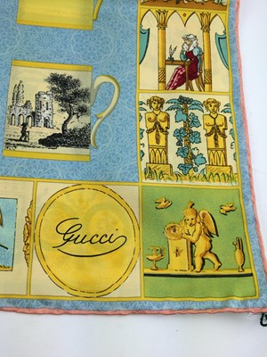 Lot 1029 - Gucci Silk Scarf Printed with Multicoloured...