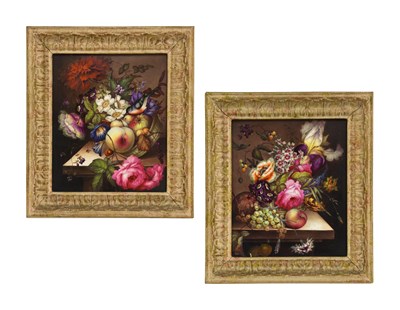 Lot 231 - A Pair of English Porcelain Plaques, probably...