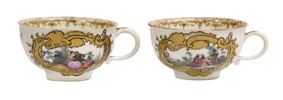Lot 194 - A Pair of Meissen Porcelain Teacups, circa...