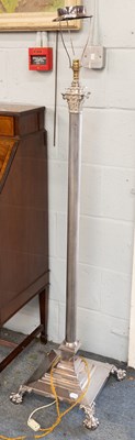 Lot 1231 - A Chromium Plated Corinthian Column Adjustable...