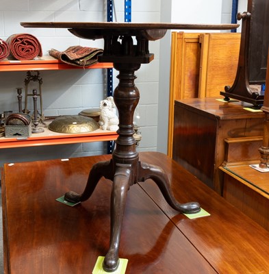 Lot 1255 - A George III Mahogany Tilt-top Tripod Table,...