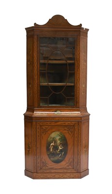 Lot 445 - A Neo-Classical-Style Satinwood and Polychrome-...