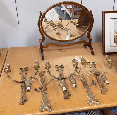 Lot 233 - A Walnut Framed Dressing Table Mirror, 51cm...