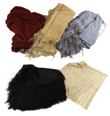 Lot 2039 - Early 20th Century Silk Shawls including a...