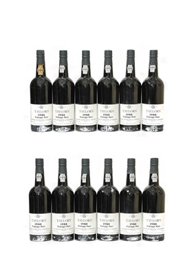 Lot 4076 - Taylor's 1985 Vintage Port (twelve bottles)