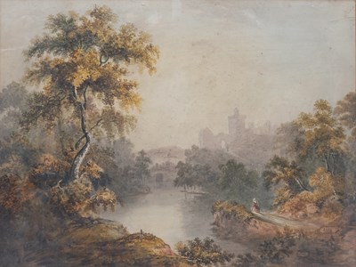 Lot 1027 - British School (19th Century) River landscape...
