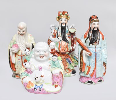 Lot 287 - Three Chinese Porcelain Figures of the...