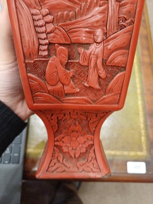 Lot 73 - A Pair of Chinese Cinnabar Lacquer Vases, in...