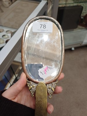 Lot 78 - A Chinese Jade-Mounted Hand Mirror, the jade...