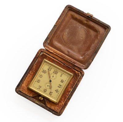 Lot 376 - A 1930s Longines Travelling Alarm Timepiece