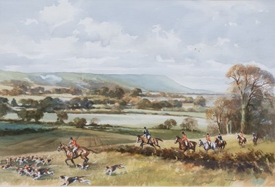 Lot 1025 - British School (20th Century) Hunting scene...