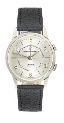 Lot 2498 - Perregaux: A Chrome and Steel Centre Seconds...