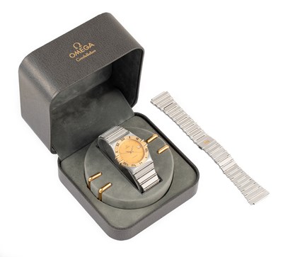 Lot 2490 - Omega: A Steel and Gold Calendar Centre...