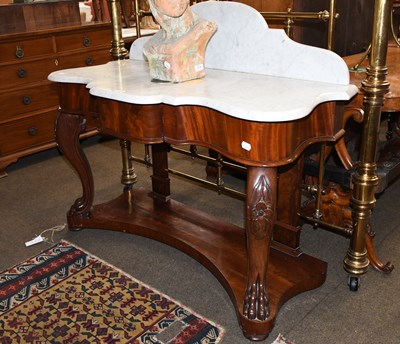 Lot 1404 - A Victorian Marble Topped Dressing Table, the...