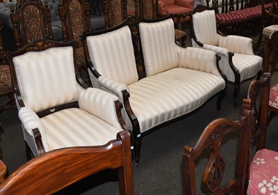 Lot 1434 - An Edwardian Inlaid Mahogany Three-Piece...
