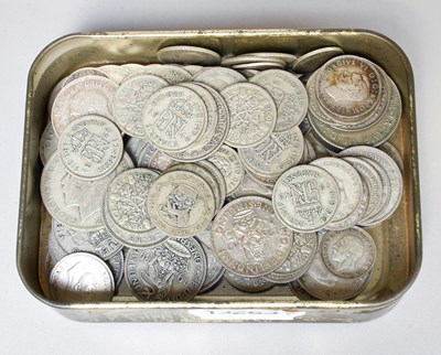 Lot 239 - Mixed British Pre-1947 Silver Coinage, 50%...