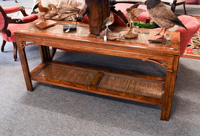 Lot 1098 - A 20th Century Oriental Style Two-Tier Walnut...