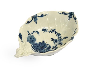 Lot 35 - A Worcester Porcelain Leaf-Shaped Pickle Dish,...