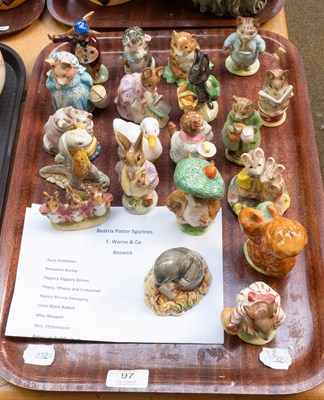 Lot 97 - Twenty Beswick Beatrix Potter Figures,...