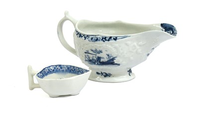 Lot 188 - A Lowestoft Porcelain Leaf-Shaped Butterboat,...