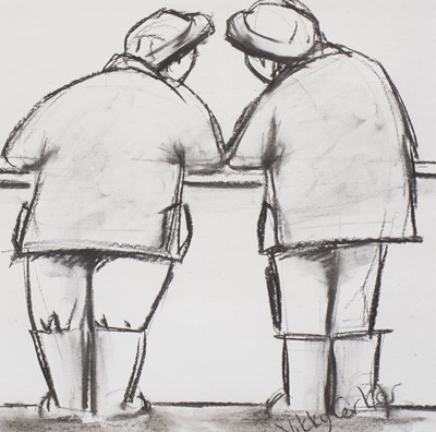 Lot 1174 - Nikky Corker (20th/21st Century) "Farming Talk"...
