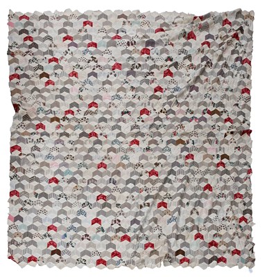 Lot 2307 - Large Mid 19th Century Block Patchwork Cover...