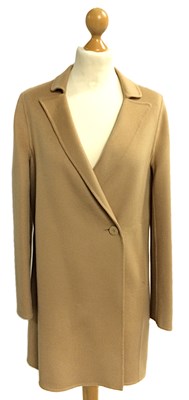 Lot 1010 - An Emporio Armani Tan Cashmere Coat with two...