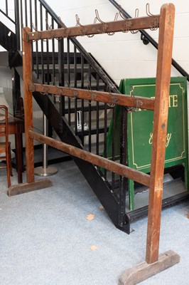 Lot 1140 - A Victorian School Cloakroom Rack, 183cm wide...