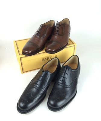 Lot 1084 - A Pair of Men's Barkers Shannon Black Brogues,...