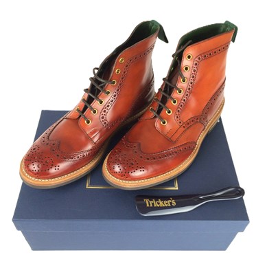 Lot 1081 - Pair of Men's Tricker's Chestnut Brown Mogano...