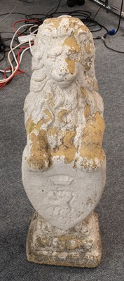Lot 1105 - A Weathered and Painted Composition Garden...