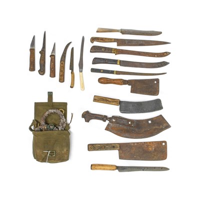 Lot 280 - A Folding Trench Saw, with articulated steel...