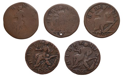 Lot 115 - Ireland/ USA Colonial, 5x Voce Populi...