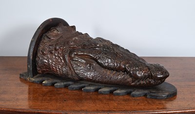 Lot 104 - Taxidermy: A Mugger Crocodile Head Mount Wall...
