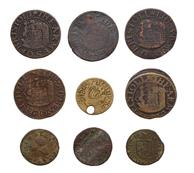 Lot 464 - Assorted 17th Century Tokens, 9 in total, to...