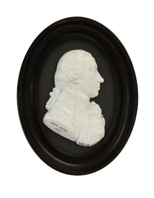 Lot 261 - A Tassie Bas-Relief Paste Profile Bust of John...