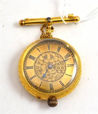 Lot 217 - Pocket watch stamped '18K', Thos Russell & Son, Liverpool